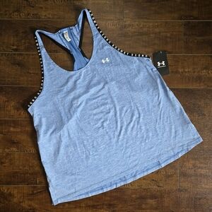 Under Armour Knockout Mesh Racerback Tank Top Loose Blue NWT Size XL